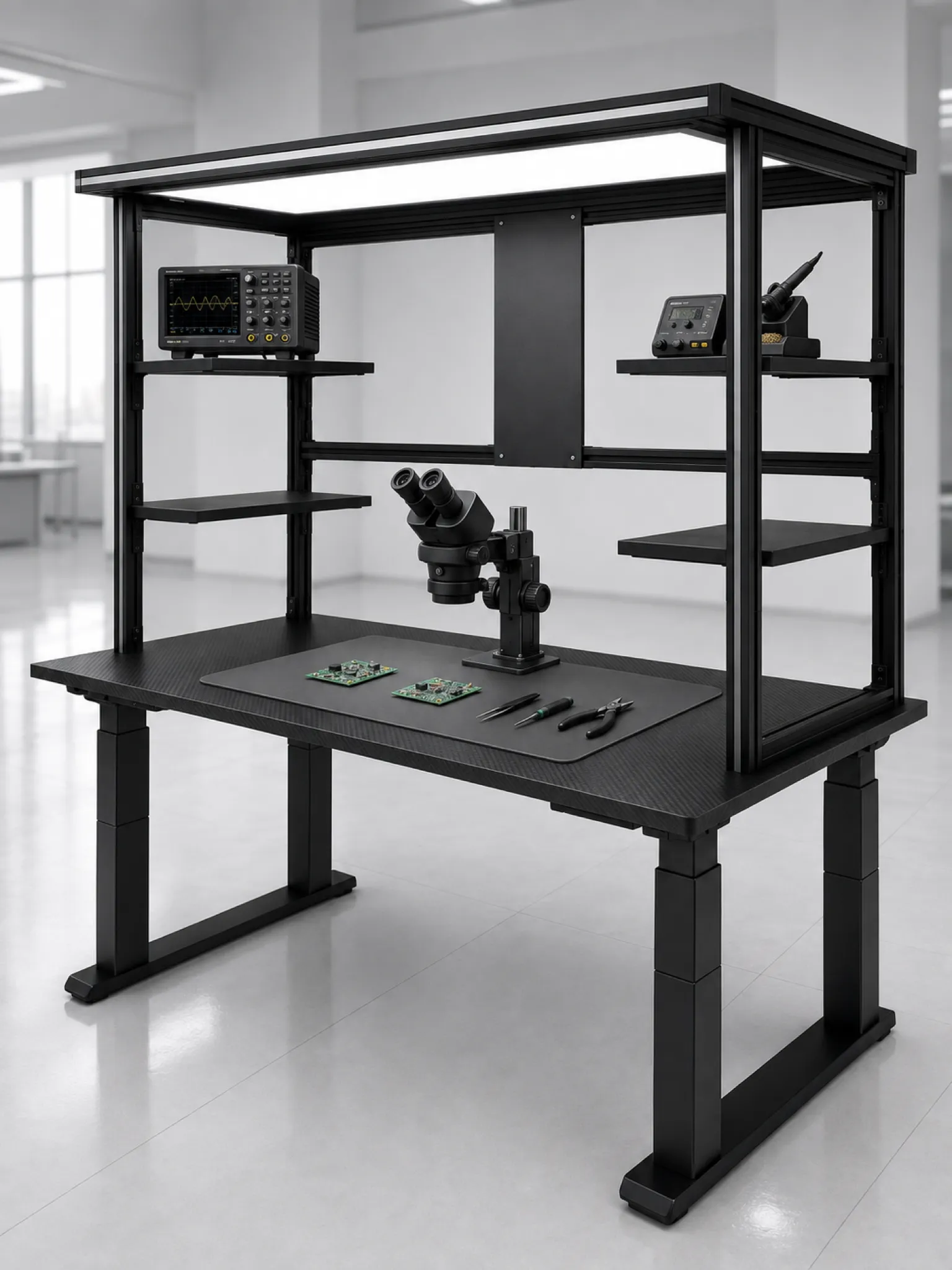 שולחן מעבדה מתכוונן LabLift Pro 160 — t4