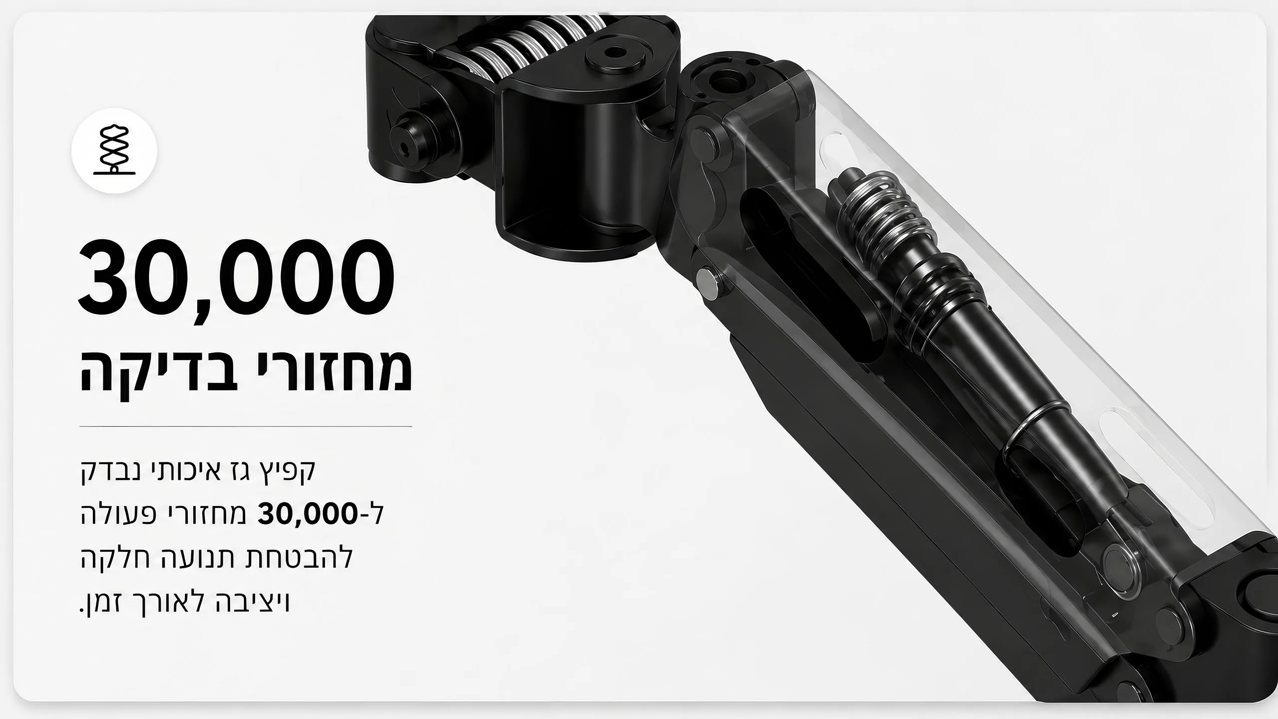 נבדק ל־30,000 מחזורי פעולה